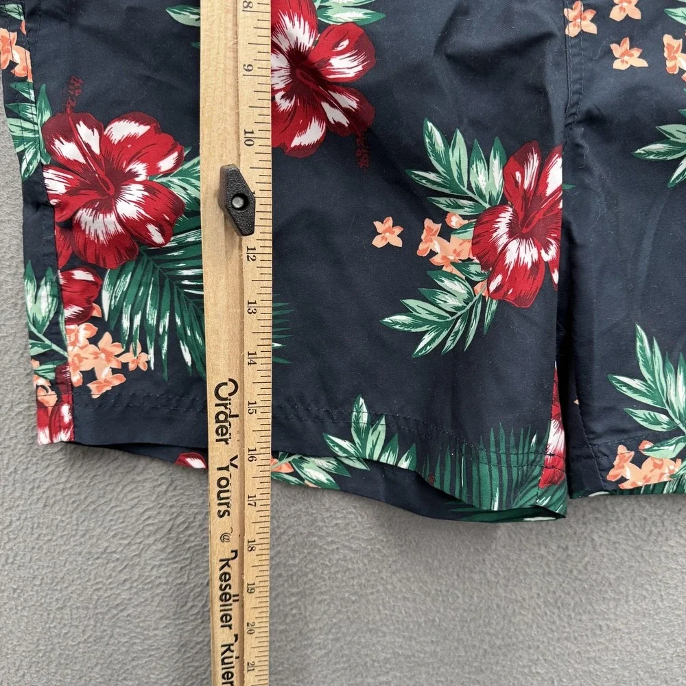 Original Penguin‎ Swim Shorts Mens 34 Blue Tropical Floral Trunks Lined Beach